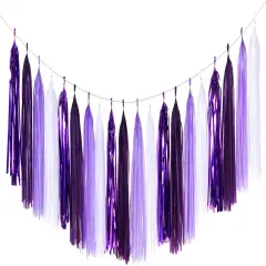 Purple White Lavender Party-Decorations Tassel-Garland - 20pcs Women Girl Birthday Supplies Tassels, Baby Bridal Shower Wedding Engagement Bachelorette Graduation Decor