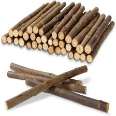 100Pcs 6 Inch Wood Sticks for Crafts, 0.3-0.5 Inch Diameter Twigs for Crafts, Natural Mini Wood Log Craft Sticks for Photo Props, DIY Crafts, Home Decorations, Pets, Etc.