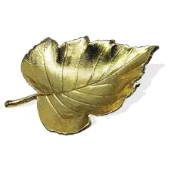 Ornate Metal Leaf Style Tray Gold