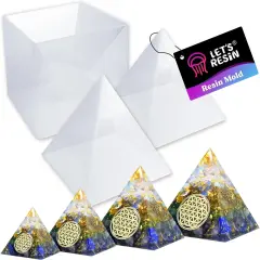 LET'S RESIN Pyramid Molds for Resin,Large Silicone Pyramid Molds,Silicone Resin Molds for DIY Pyramid, Jewelry,Great for Paperweight, Home Decoration(Height:15cm/5.9inch)