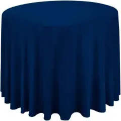 Classic Navy 120" Round Tablecloth &ndash; Perfect for Weddings, Parties & Restaurant Settings
