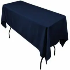 Rectangular Dark Navy Polyester Tablecloth 60&times;144 Inch Classic & Sophisticated D&eacute;cor for Weddings, Parties & Banquets