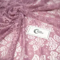 1 Yard Meghan Stretch Lace Fabric 36" L x 58/60" W Mauve