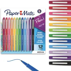 Flair Felt Tip Pens - Assorted Colors - 12 Count