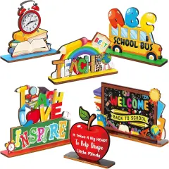 6 Pcs Back to School Table Decorations