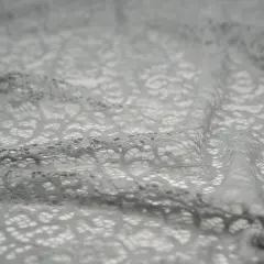 1 Yard Gabrielle Stretch Lace Fabric 58/60" Wide Soft Grey