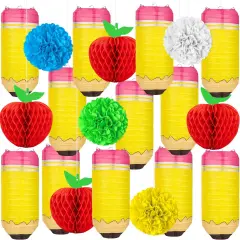 20Pcs Pencil Hanging Paper Lanterns Welcome Back to School