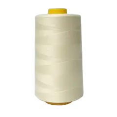 1 Pack of 6000 Yard Ivory Spools Sewing Thread All Purpose Soft Overlock Cone