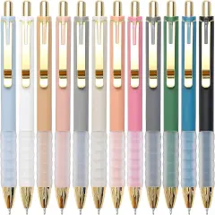 Ballpoint Pens - 1mm (Gold-12 Pcs)