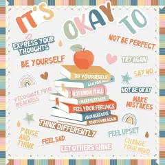 Boho Mental Health Bulletin Board Set