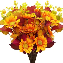 5 Bundles Fall Artificial Flowers - Sunflowers