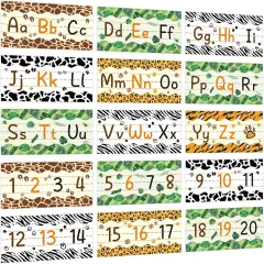 15PCS Safari Animal Alphabet Line Bulletin Board Set