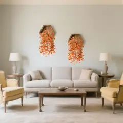 Artificial Fake Fall Flowers - 2 Pcs Fake Silk Daisy