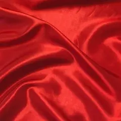 1 Yard 60" Wide Red Stretch Taffeta Fabric Solid Satin Polyester for Dresses, Bridal Gowns & Crafts