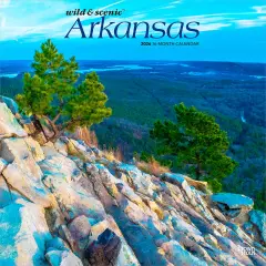 Arkansas Wild & Scenic | 2026 12 x 24 Inch (Hanging) Monthly Square Wall Calendar | Plastic-Free