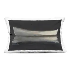 Stupell Industries Canoe Reflection on Black Indoor Pillow, 14 x 7 x 20