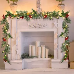 5.74 ft Christmas Garland with Light (4 Pcs)