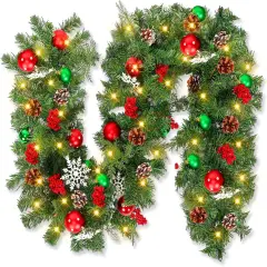 6 ft Christmas Garland Decoration with Lights
