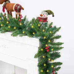 9 Ft Christmas Garland Decoration with Pre-lit Lighted