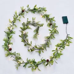 6ft Snowy Olive Christmas Garland