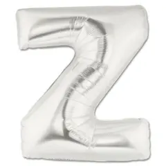 LETTER Z FOIL BALLOON Metallic Silver