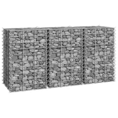 vidaXL Gabion Raised Beds 3 pcs 11.8"x11.8"x19.7" Iron