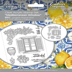 Crafter's Companion Mediterranean Dreams Stamp-Mediterranean Window
