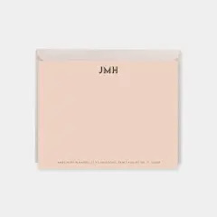 Monogram Note Cards with Beveled Type III