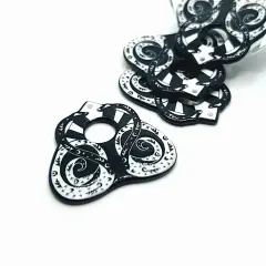1, 4 or 20 Pieces: Black and White Snake Ouija Planchette Charms - Double Sided