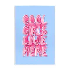 Stupell Industries Cool Girls Live Here Wall Plaque Art Design by Martina Pavlova