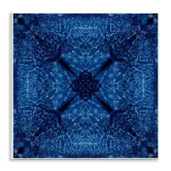 Stupell Industries Dark Blue Patterned Wall Plaque Art Design by El Perkin