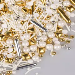 Gold Sugar Pearl Metallic Sprinkles for Cupcake Toppers