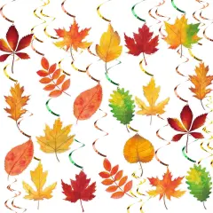 30 Pcs Fall Leaves Hanging Swirls Ceiling Decorations
