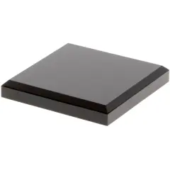 Plymor Black Acrylic Square Beveled Display Base, 3" W x 3" D x 0.5" H