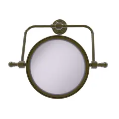 Retro Wave Collection Wall Mounted Swivel Make-Up Mirror 8 Inch Diameter With 5X Magnification - Rwm-4/5X-Abr
