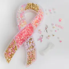 Susan G. Komen Breast Cancer Awareness Pink Ribbon & Letter Bead Box