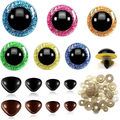 100 Sets Large Safety Eyes and Noses - 16mm to 30mm
