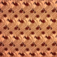 1 Yard Tiare Waves Polynesian Tattoo Polyester Fabric For Clothing Crafts And Cultural Projects 60 Inch Width Peach