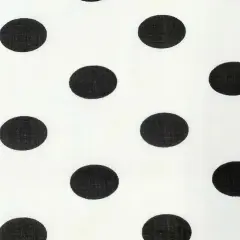 1 Yard Big Polka Dot Printed Poly Cotton Fabric 58/59 Inches Wide White