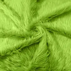 1 Yard Solid Faux Fur Fabric for Costumes, Decor, pillows & beddings Lime Green