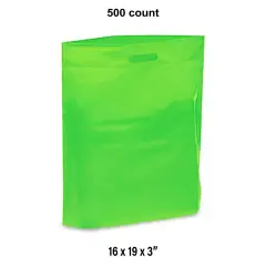 16 x 19 x 3" Die Cut Bags for Special Occasions Lime Green
