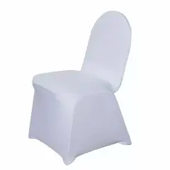 10 WHITE Banquet Stretch SPANDEX CHAIR COVERS Wedding Supplies Event Decorations
