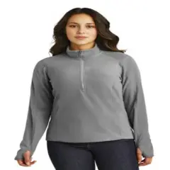 Port Authority&reg; Women's Microfleece Half Zip Pullover Pearl Grey