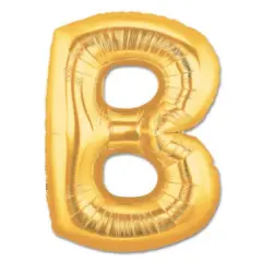 LETTER B FOIL BALLOON Metallic Gold