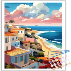 Landscape Paint by Numbers Kit for Adults, Landscape Paint by Number Adult, Painting by Numbers for Gifts and Home Interior Decor 16x20 Inch