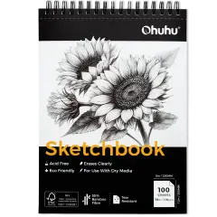 Ohuhu Sketchbook, 9" x 12" &ndash; 100 Sheets (79lb/110gsm)