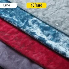 Crushed Velvet Luxurious Poly Spandex Fabric Lime