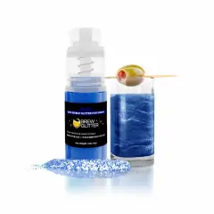 Brew Glitter - Blue Edible Drink Glitter (4g, Mini Spray Pump) for Beer, Cocktails and Beverages
