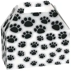 Pack/6: Paw Prints Gable Box - 8-1/2 x 5 x 5-1/2"