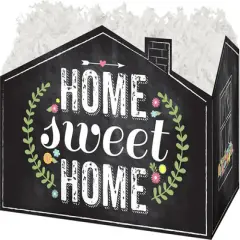 Pack/6: Chalkboard Home Sweet Home Basket Box - 10-1/4 x 6 x 7-1/2"